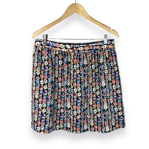 J. Crew Floral Pleated Chiffon A-Line Skirt - Picture 6 of 11